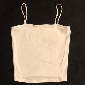 Zara cropped white tank